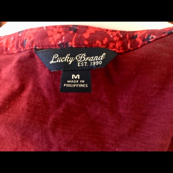 Lucky Brand Maroon Print Shirt - Picture 5 of 5
